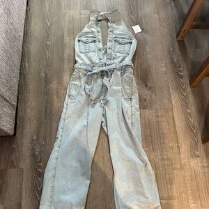 Light Wash Denim Jumpsuit - Women's Jeans Romper